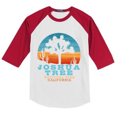 Joshua Tree Funny Gift Desert Palm Outdoor Camping Cactus Springs Cool Gift Kids Colorblock Raglan Jersey