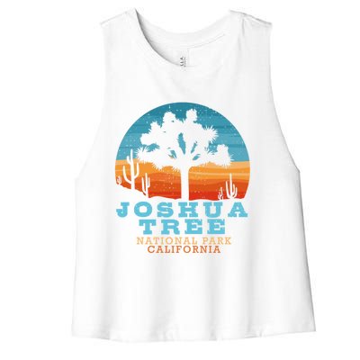 Joshua Tree Funny Gift Desert Palm Outdoor Camping Cactus Springs Cool Gift Women's Racerback Cropped Tank