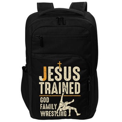 Jesus Trained God Family Wrestling Christian Wrestler Faith Impact Tech Backpack