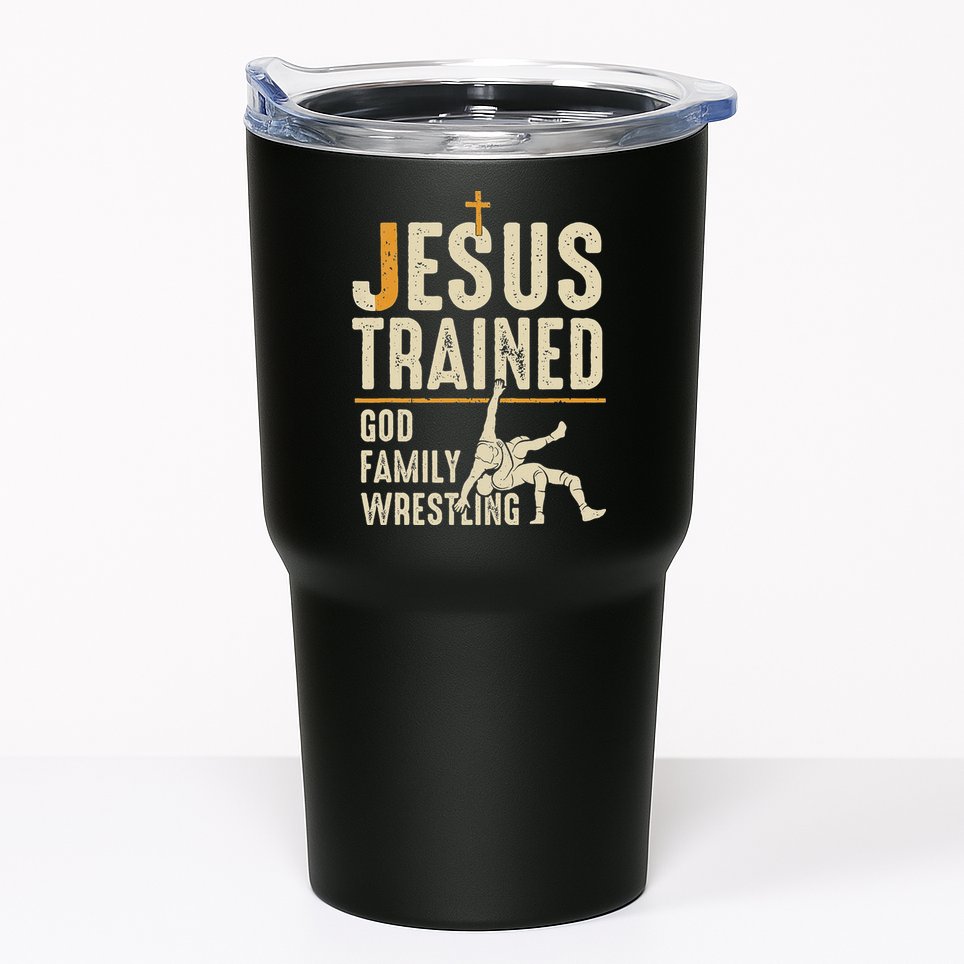 Jesus Trained God Family Wrestling Christian Wrestler Faith Tumbler