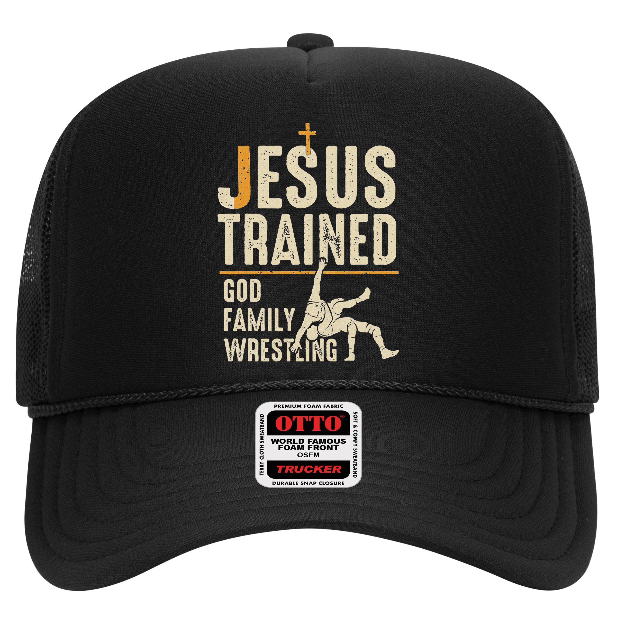 Jesus Trained God Family Wrestling Christian Wrestler Faith Hat