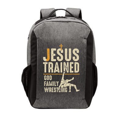 Jesus Trained God Family Wrestling Christian Wrestler Faith Vector Backpack