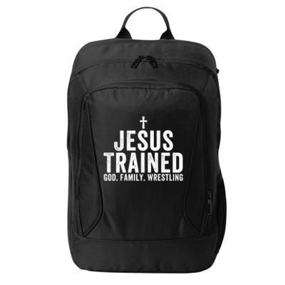 Jesus Trained God Family Wrestling Christian Wrestling Funny Gift City Backpack