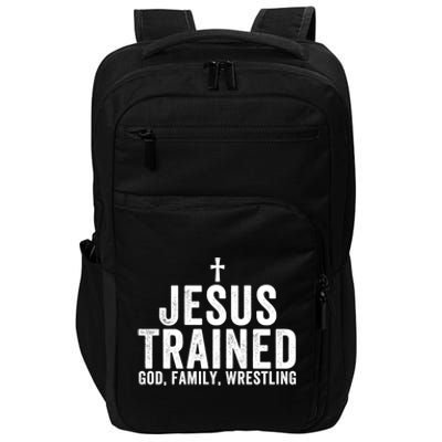 Jesus Trained God Family Wrestling Christian Wrestling Funny Gift Impact Tech Backpack