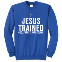 Jesus Trained God Family Wrestling Christian Wrestling Funny Gift Sweatshirt