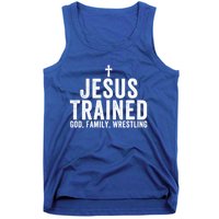 Jesus Trained God Family Wrestling Christian Wrestling Funny Gift Tank Top