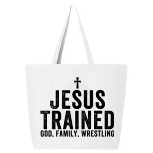 Jesus Trained God Family Wrestling Christian Wrestling Funny Gift 25L Jumbo Tote