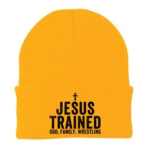 Jesus Trained God Family Wrestling Christian Wrestling Great Gift Knit Cap Winter Beanie