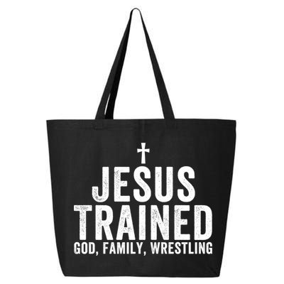 Jesus Trained God Family Wrestling Christian Wrestling Great Gift 25L Jumbo Tote