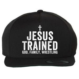 Jesus Trained God Family Wrestling Christian Wrestling Great Gift Wool Snapback Cap