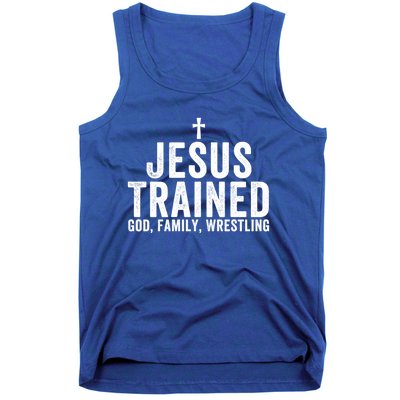 Jesus Trained God Family Wrestling Christian Wrestling Great Gift Tank Top