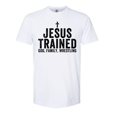 Jesus Trained God Family Wrestling Christian Wrestling Great Gift Softstyle® CVC T-Shirt