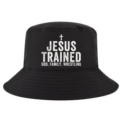 Jesus Trained God Family Wrestling Christian Wrestling Cool Comfort Performance Bucket Hat