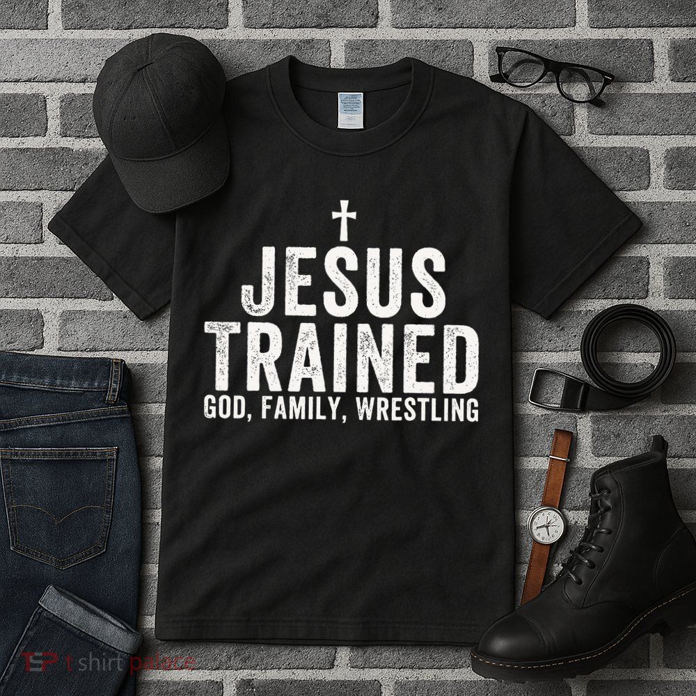 Jesus Trained God Family Wrestling Christian Wrestling Tall T-Shirt
