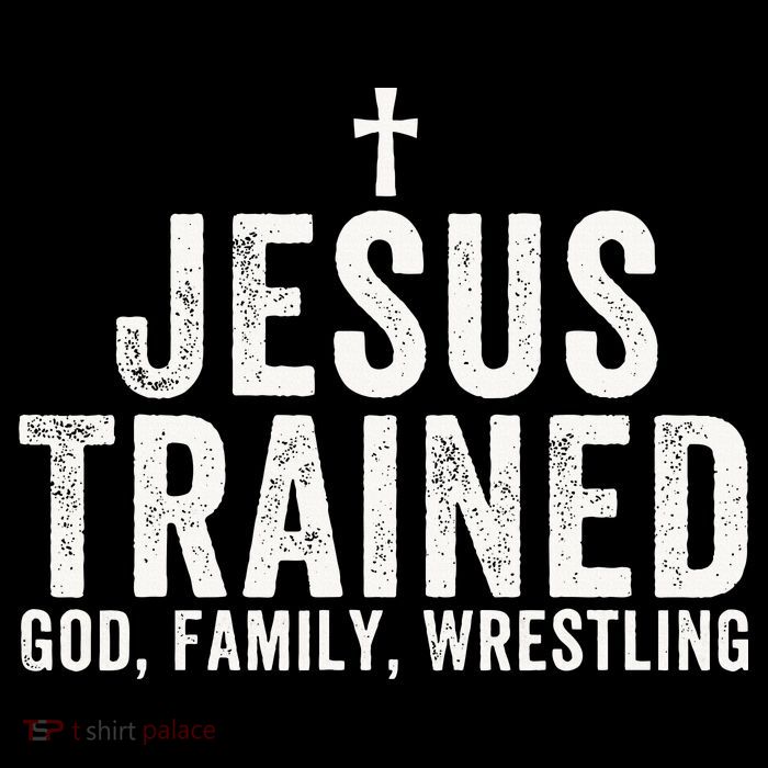 Jesus Trained God Family Wrestling Christian Wrestling Tall T-Shirt