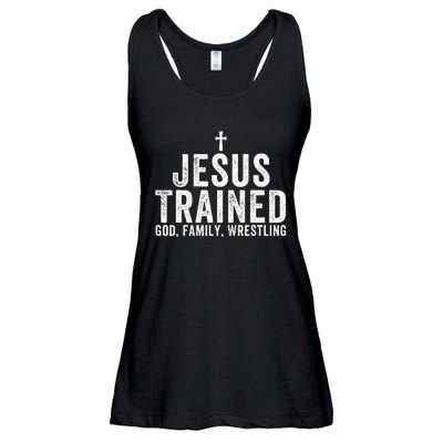 Jesus Trained God Family Wrestling Christian Wrestling Ladies Essential Flowy Tank