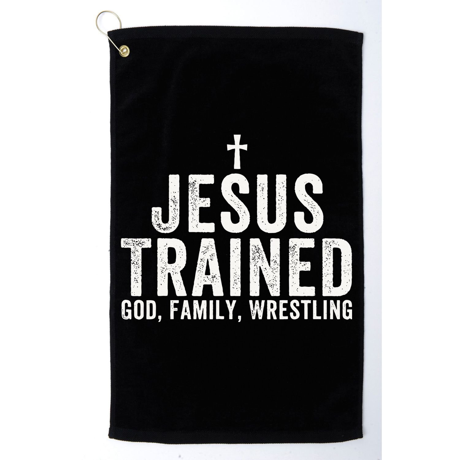 Jesus Trained God Family Wrestling Christian Wrestling Golf Towel