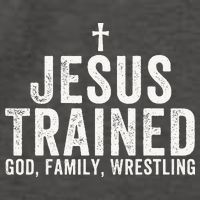 Jesus Trained God Family Wrestling Christian Wrestling Vector Backpack