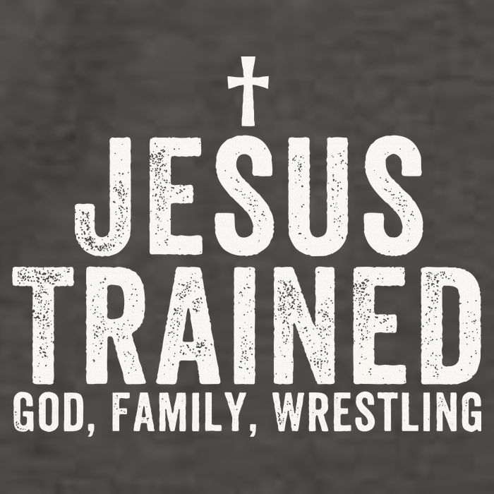 Jesus Trained God Family Wrestling Christian Wrestling Vector Backpack