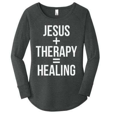 Jesus Therapy Healing Women's Perfect Tri Tunic Long Sleeve Shirt