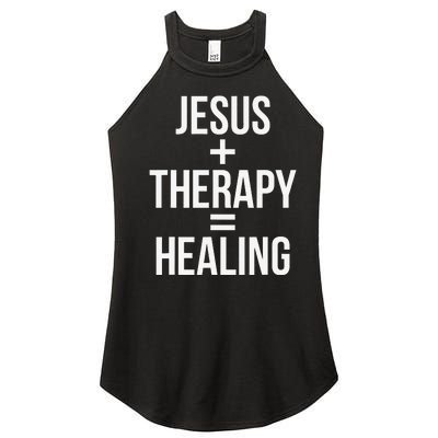 Jesus Therapy Healing Women’s Perfect Tri Rocker Tank