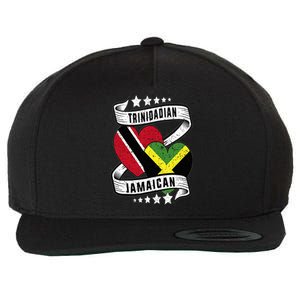 Jamaican Trinidad half Trinidad and half Jamaican flag Wool Snapback Cap