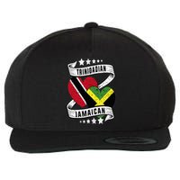 Jamaican Trinidad half Trinidad and half Jamaican flag Wool Snapback Cap