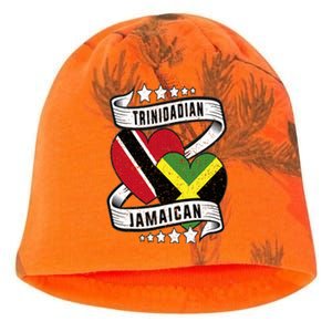 Jamaican Trinidad half Trinidad and half Jamaican flag Kati - Camo Knit Beanie