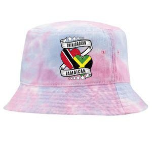 Jamaican Trinidad half Trinidad and half Jamaican flag Tie-Dyed Bucket Hat