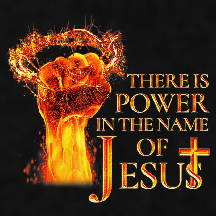 Jesus There Is Power In The Name Of Jesust Ladies PosiCharge Tri-Blend Wicking Tank