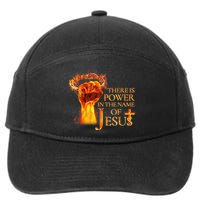 Jesus There Is Power In The Name Of Jesust 7-Panel Snapback Hat