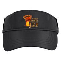 Jesus There Is Power In The Name Of Jesust Adult Drive Performance Visor