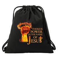 Jesus There Is Power In The Name Of Jesust Drawstring Bag