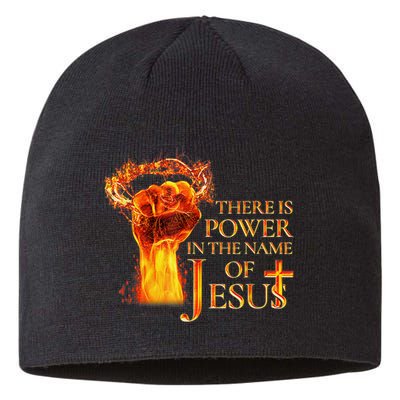 Jesus There Is Power In The Name Of Jesust Sustainable Beanie