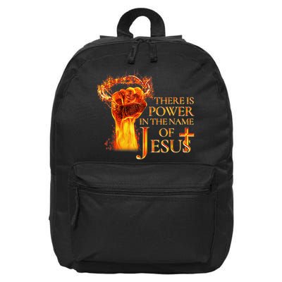 Jesus There Is Power In The Name Of Jesust 16 in Basic Backpack