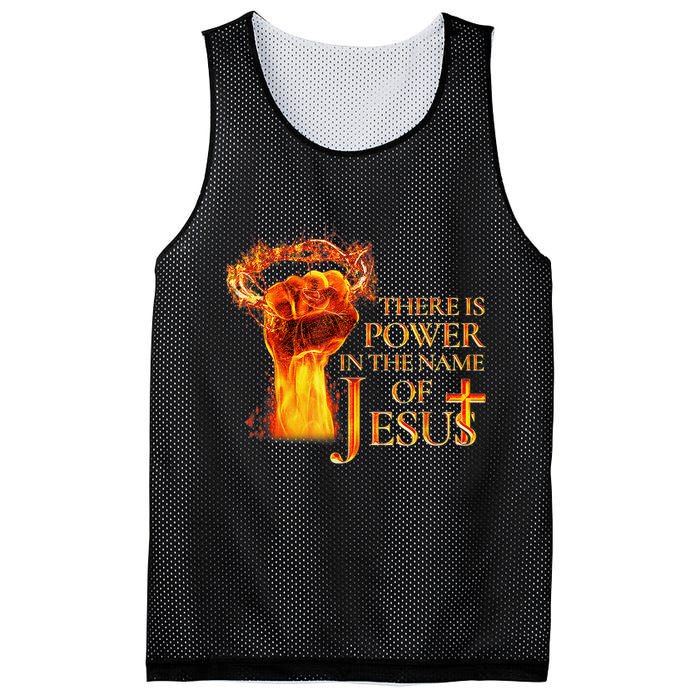 Jesus There Is Power In The Name Of Jesust Mesh Reversible Basketball Jersey Tank