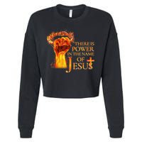 Jesus There Is Power In The Name Of Jesust Cropped Pullover Crew