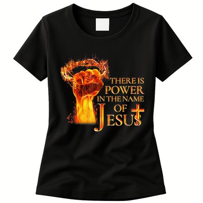 Jesus There Is Power In The Name Of Jesust Womens T-Shirt