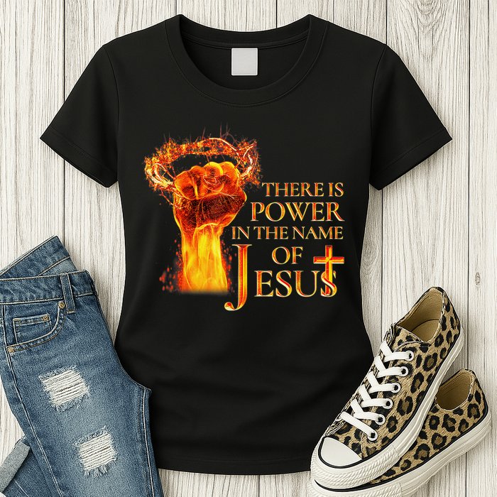 Jesus There Is Power In The Name Of Jesust Womens T-Shirt