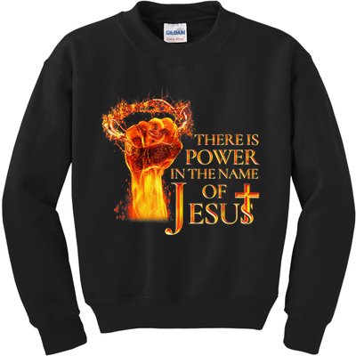 Jesus There Is Power In The Name Of Jesust Kids Sweatshirt