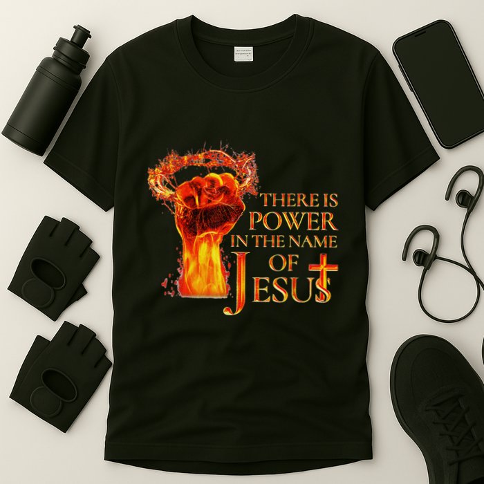 Jesus There Is Power In The Name Of Jesust Funny Christian T-Shirt