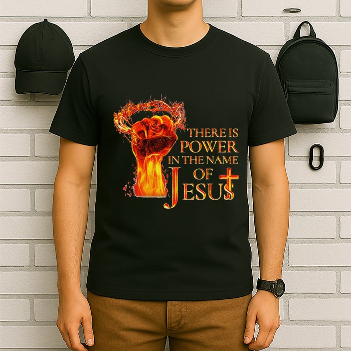Jesus There Is Power In The Name Of Jesust Funny Christian T-Shirt