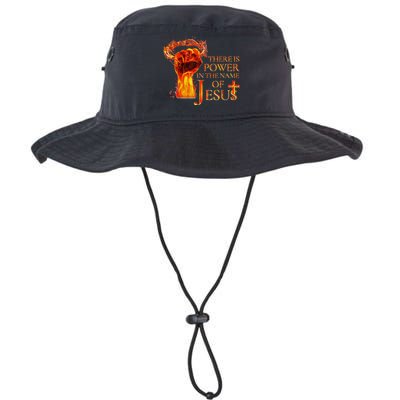 Jesus There Is Power In The Name Of Jesust Funny Christian Legacy Cool Fit Booney Bucket Hat