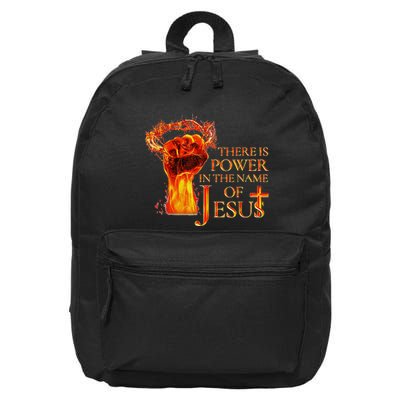 Jesus There Is Power In The Name Of Jesust Funny Christian 16 in Basic Backpack