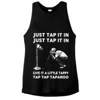 Just Tap It In Just Tap It In Give It A Little Tappy Tap Ladies PosiCharge Tri-Blend Wicking Tank