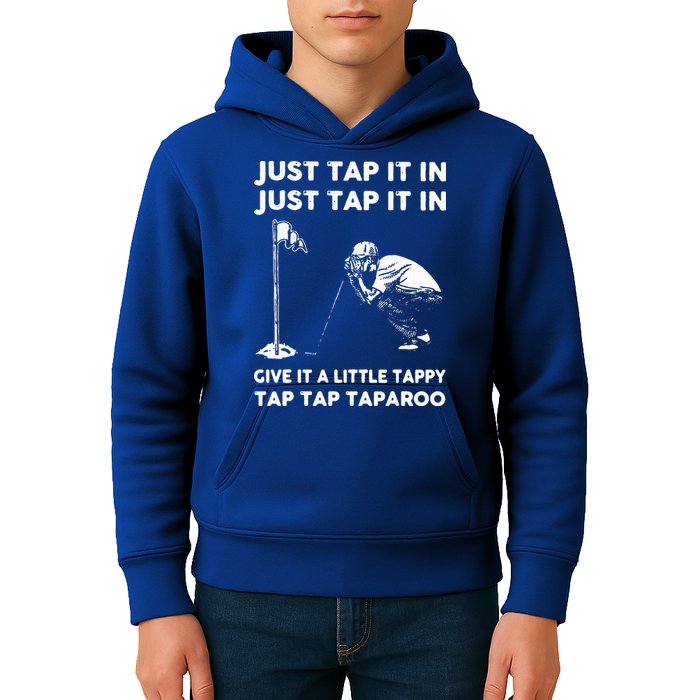 Just Tap It In Just Tap It In Give It A Little Tappy Tap Kids Hoodie