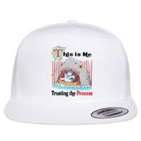 Jmcgg This Is Me Trusting The Process Shark Cat Flat Bill Trucker Hat