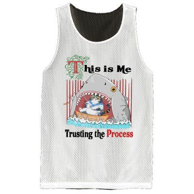 Jmcgg This Is Me Trusting The Process Shark Cat Mesh Reversible Basketball Jersey Tank