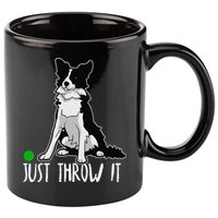 Just Throw It Funny Border Collie Dog Lover 11oz C Handle Ceramic Mug