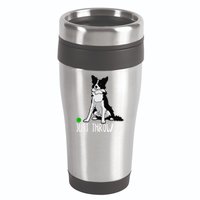 Just Throw It Funny Border Collie Dog Lover 16oz Travel Tumbler